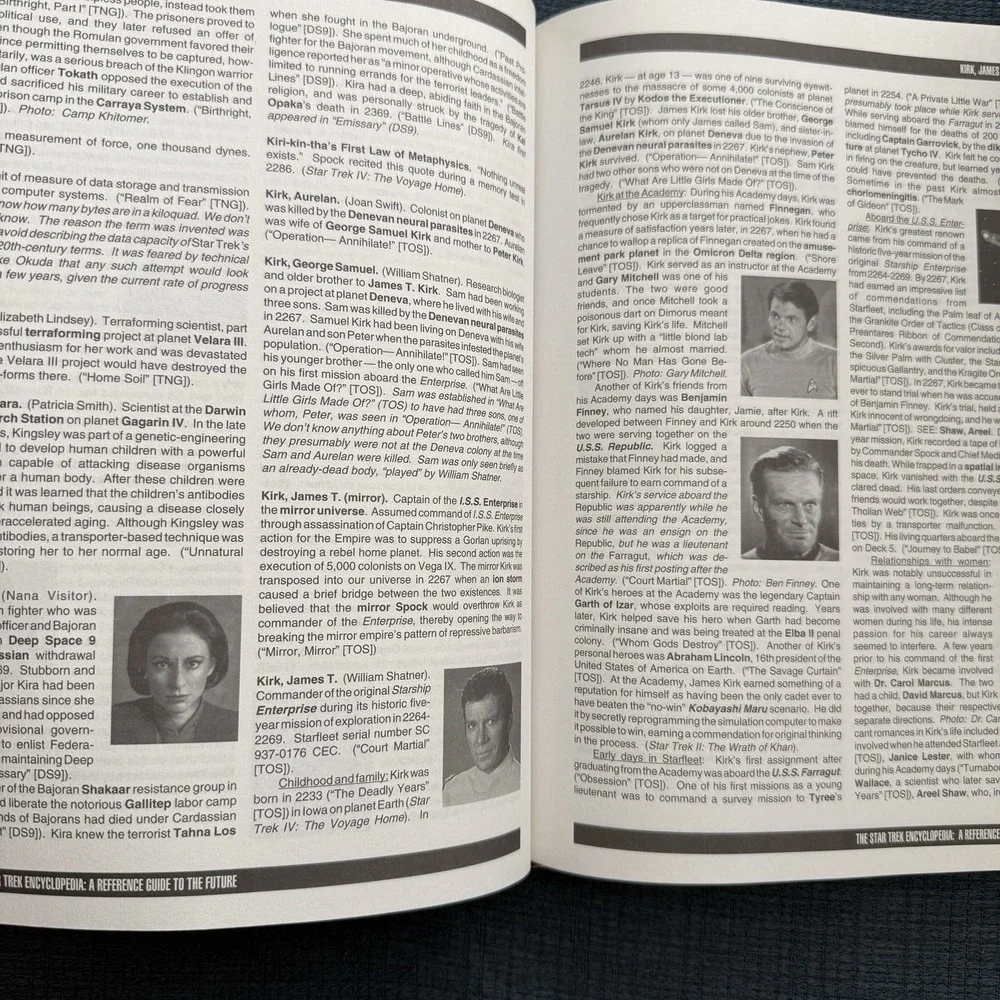 Star Trek Encyclopedia A Reference Guide to the Future by Michael Okuda